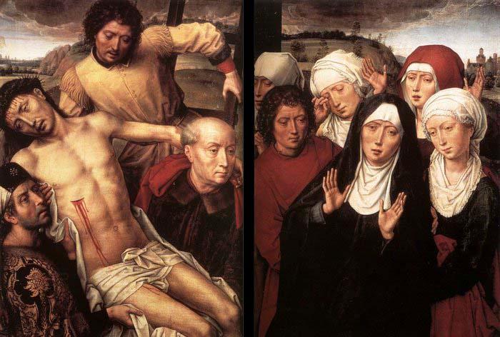 MEMLING, Hans Diptych with the Deposition China oil painting art